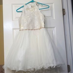 NWT lilt Gold and Ivory Girls Size 12 Dress